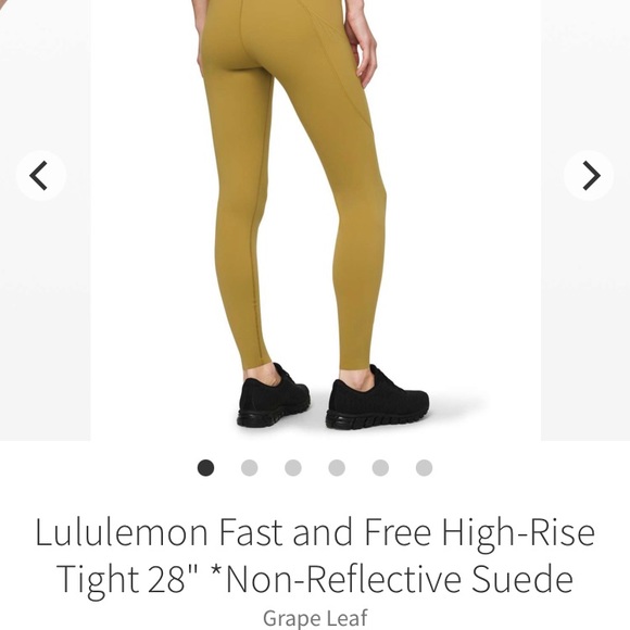Lululemon Fast &Free 28” leggings. NWOT Grape Leaf Size 12 - Picture 2 of 7